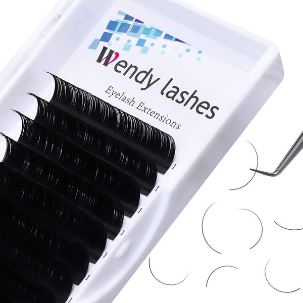 12 Row Premium Classic Eyelash Extensions C&D Curl 0.05/0.07/0.15/0.2mm